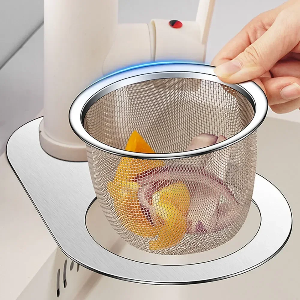 New Stainless Steel Corner Sink Strainer Basket Swan Kitchen Sink Food Drain Basket Rack Kitchen Storage Rack 1/2pcs