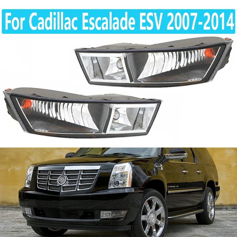 Front Bumper Fog light For Cadillac Escalade ESV 2007 2008 2009 2010 2011 2012 2013 2014 Fog Lamp Car Assembly 10383562 10383563