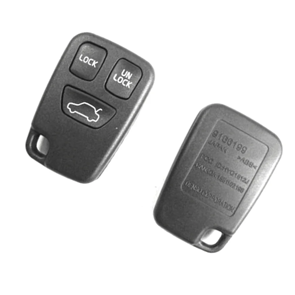 

Remote Key Shell Case Black 3 Button Replacement For S40 V70 Xc70 Xc90 Car Key Fob Cover Durable Plastic