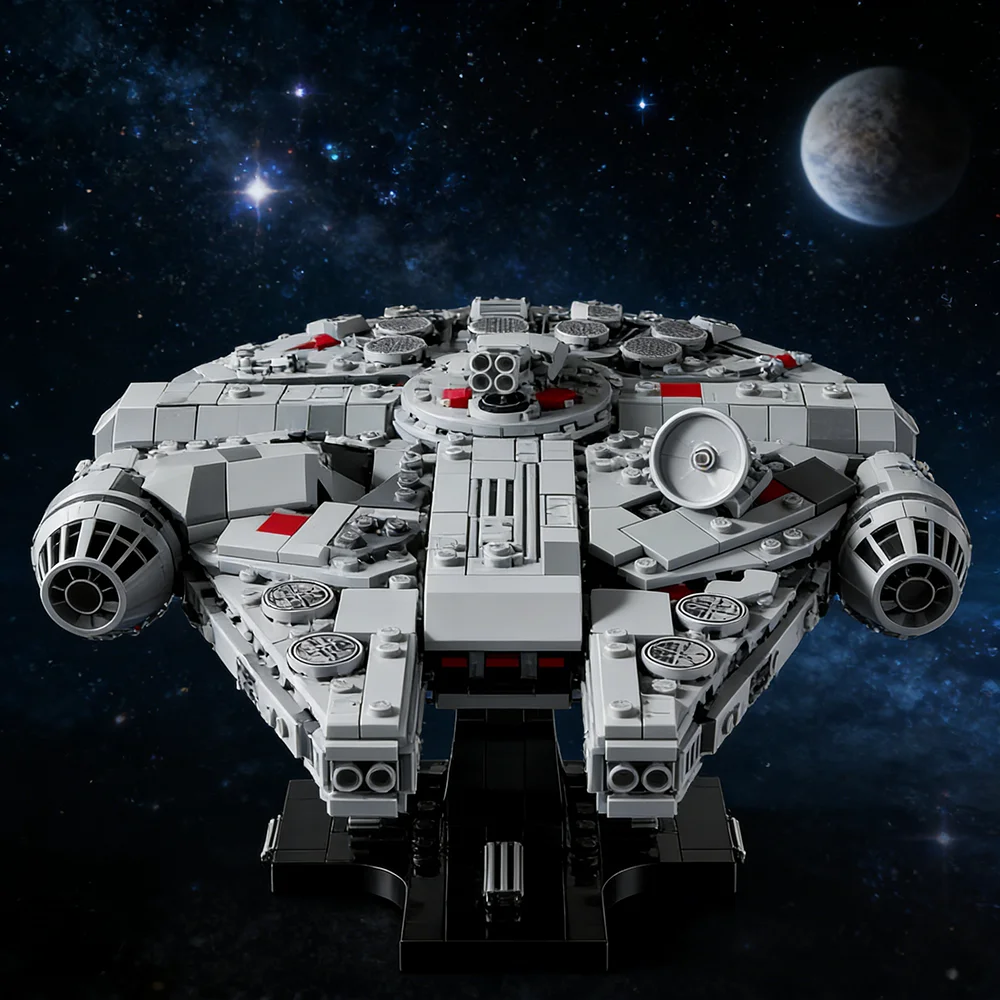 Creative Assembly Toys 921pcs Space 75375 Millennium Model Building Blocks Bricks For Children Adult Birthday Christmas Gifts