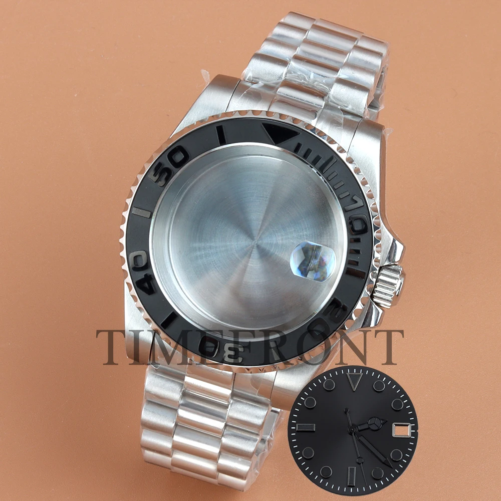 

Silvery NH35 40mm Watch Case With Dial and Hands Fit Yacht-Master NH34 NH35 NH36 NH38 Movement Jubilee/Oyster/Presidential Strap