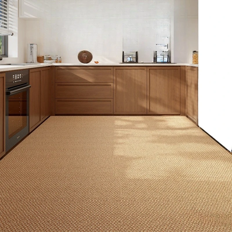 Kitchen floor mat, full-floor special linen imitation sisal water-absorbing, non-slip and dirt-resistant household floor mat