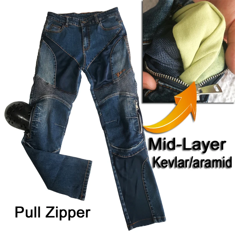 Summer Motorcycle Pants Men Aramid Fiber Mesh Riding Trousers Motorbike Touring Protective Gear Ventilation Pants Motorcycle Saf