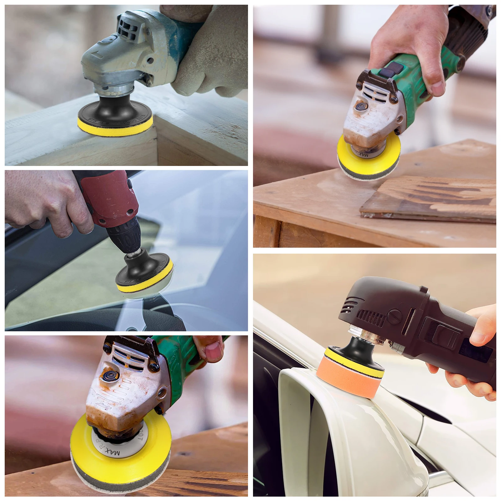 25/50/75 مللي متر الرملي القرص 1 "2" 3 بوصة 60-10000 حصى تلميع الصنفرة تشكيلة ل الحفر طاحونة أدوات دوارة مطحنة القالب الخشب