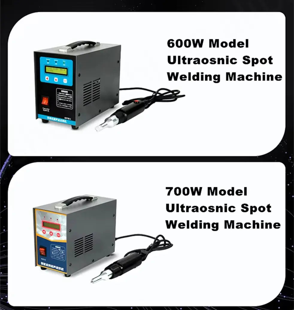Portable Handheld Small Ultrasonic Spot Welder With Netted Weld Surface Ultrasonic Surface Plastic Welding Machine