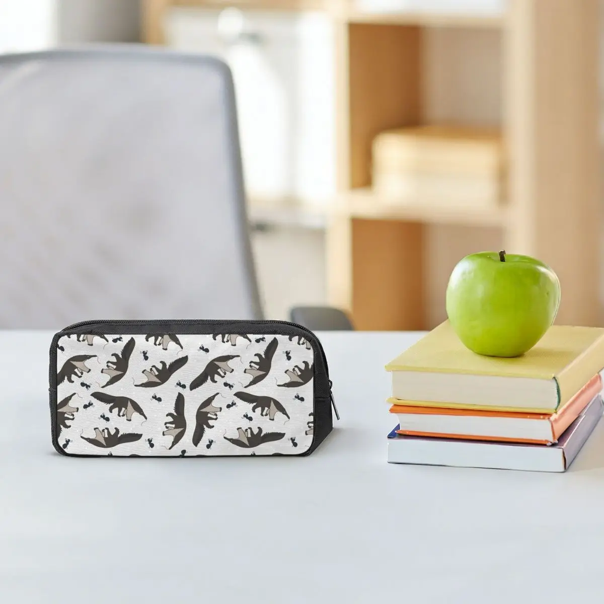 Giant Anteaters And Ants All Over Pattern Pencil Cases Students School Pen Box Pencil Bag Large Storage Pencil Pouch Pen Holder