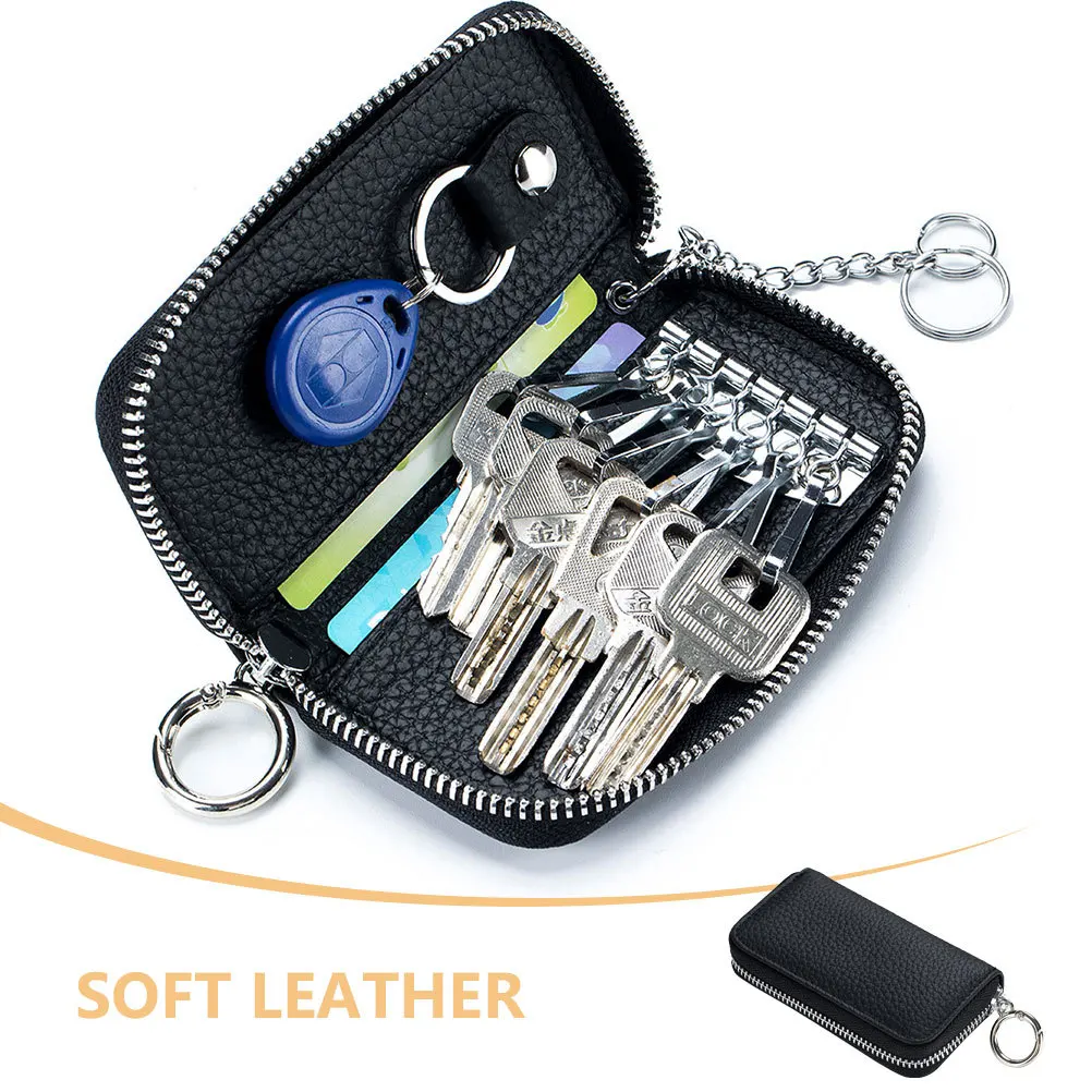 

Key Wallet Key Case Holder Organizer Durable Soft Multi-Functional Easy Carry Holiday Gift Keychain Organizer
