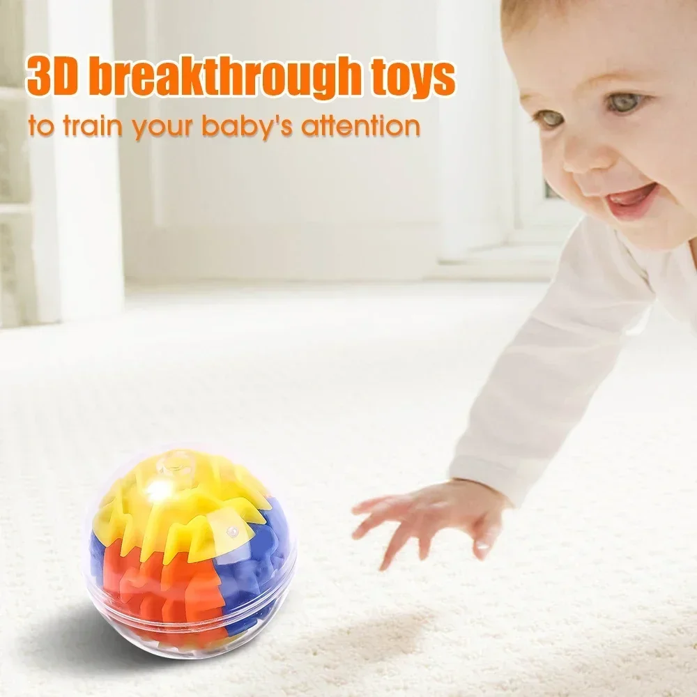 3D Maze Memory Ball Puzzle Toys 3D Gravity Memory Sequential Maze Ball for Kids Adults Brain Teaser Educational Puzzle Toys