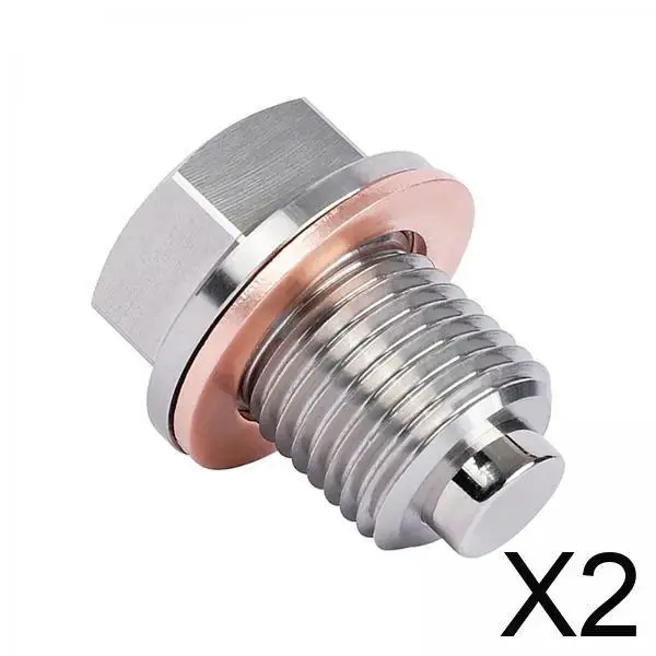 

Easy Install Magnetic Oil Drain Plug M14X1.5 Neodymium Bolt Stainless Steel Pan Nut for Auto Maintenance