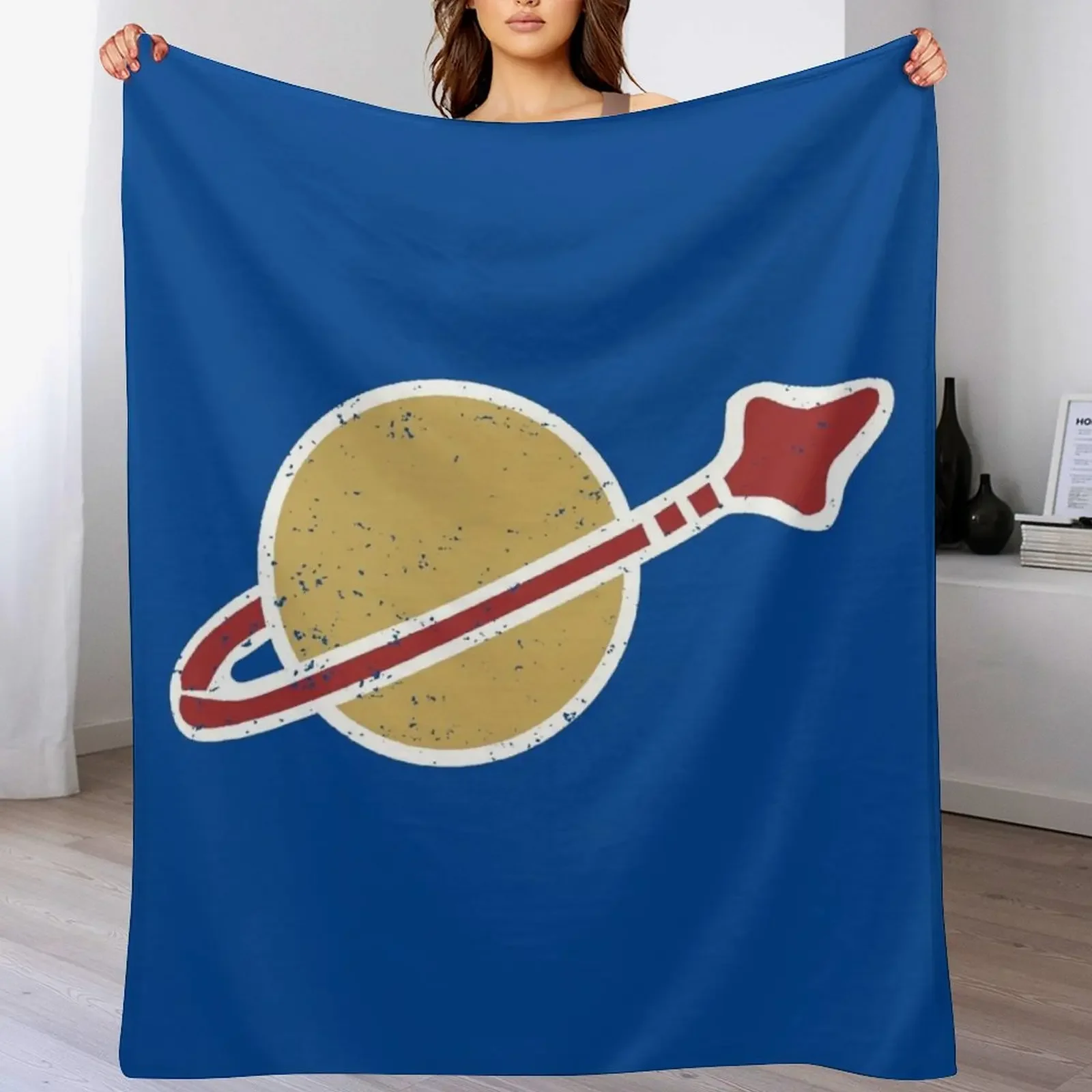 classic spaceship Throw Blanket Warm Cozy Throw Blanket for Living Room Couch