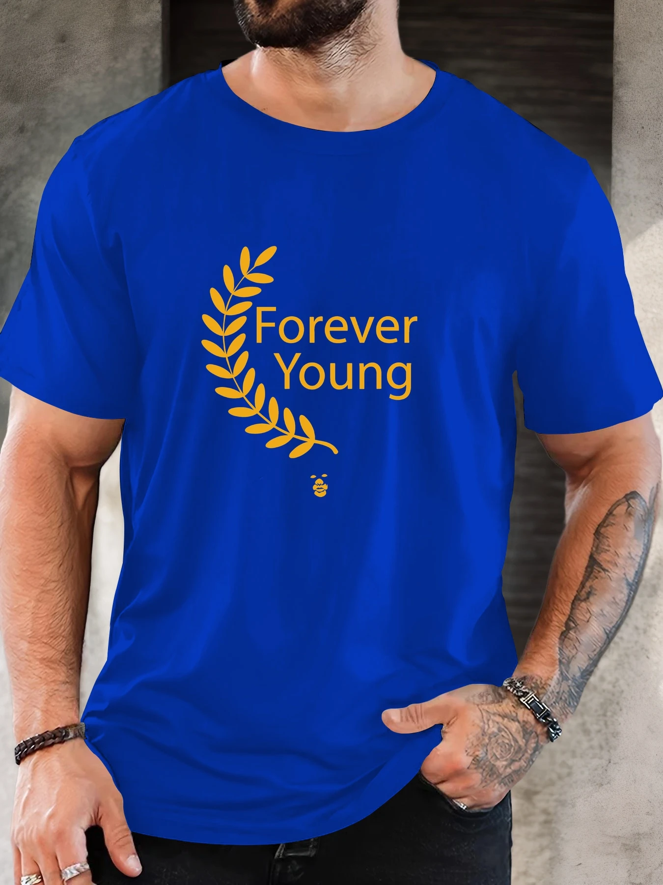 البوب تي شيرت رجالي 100% القطن الصيف عادية لينة الإبداعية إلكتروني طباعة الجولة الرقبة تنفس تي شيرتات قصيرة الاكمام 2025 جديد تيز #4