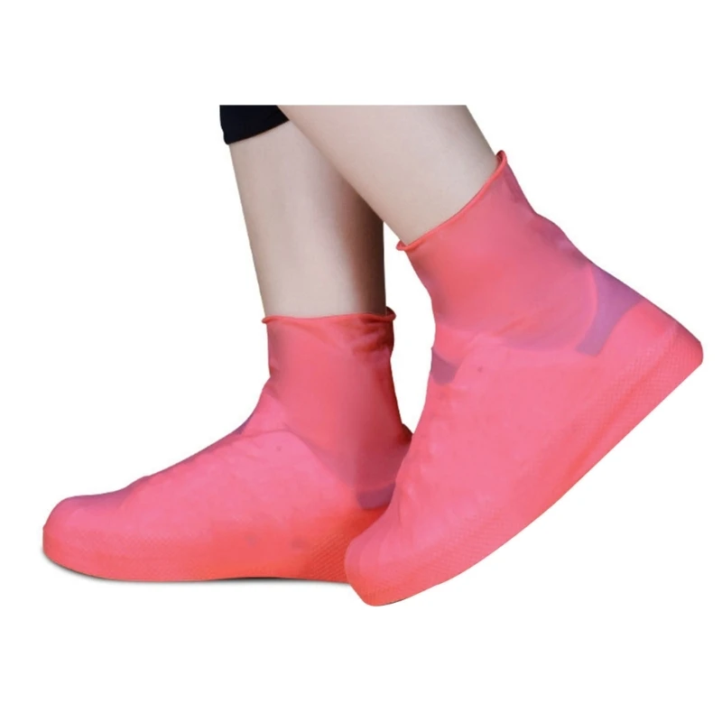 1 Pair Waterproof Nonslip Silicone Shoe Cover Wearresistant Unisex Rain Boot for Outdoor Rainy Day Reusable Shoe Cover