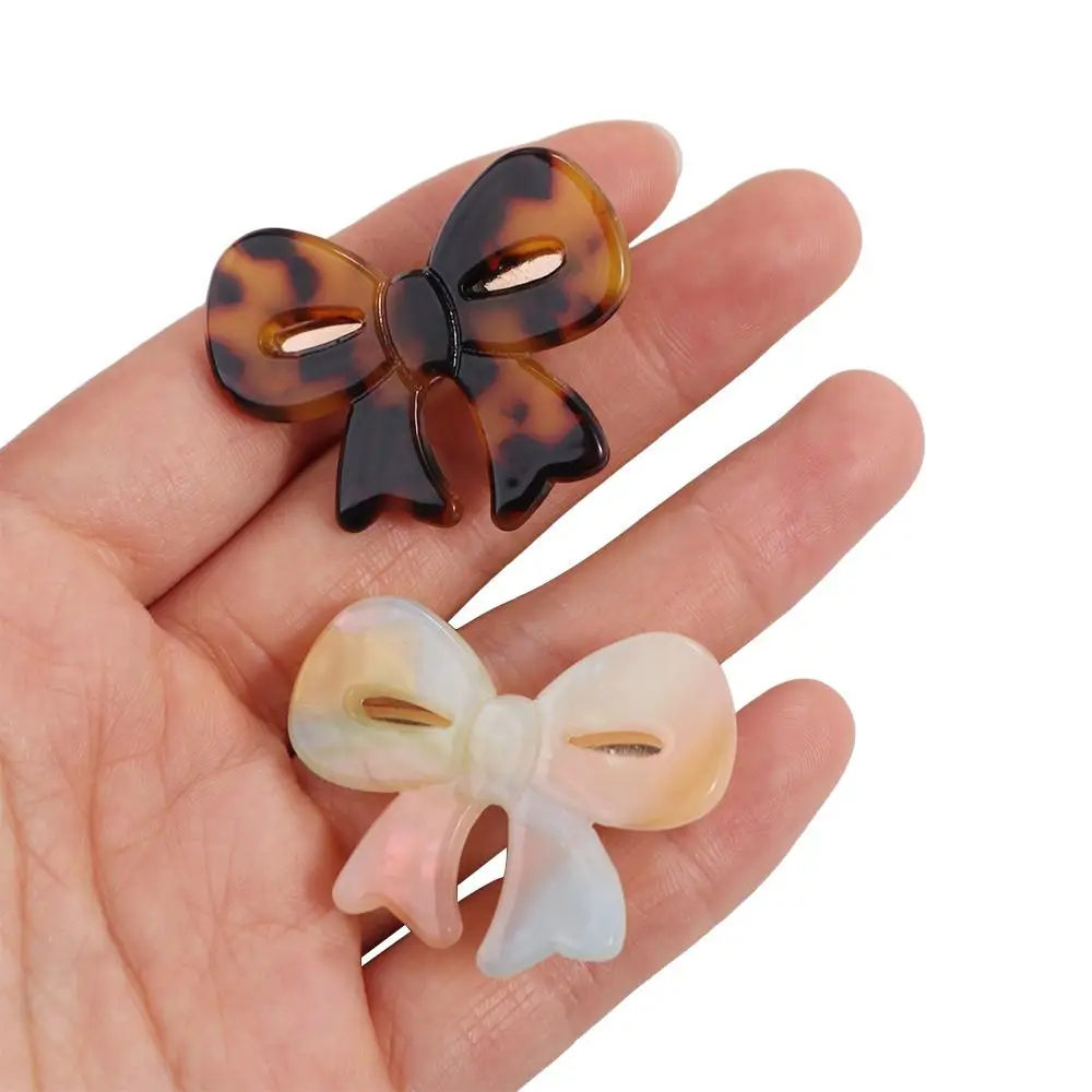 Acetato de ácido acético Duckbill Clip estilo coreano Bow Hairpin clipe de cabelo pequeno Bowknot Headwear Hairpin criativo para meninas