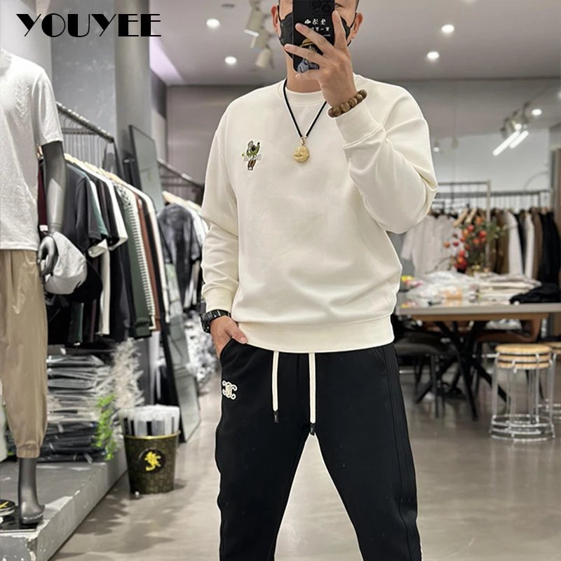 Cartoon Printing Hoodies Men\'s Trendy Brands Autumn Winter Handsome Pullover Long Sleeve Top Casual Couple Clothing Sweatshirts