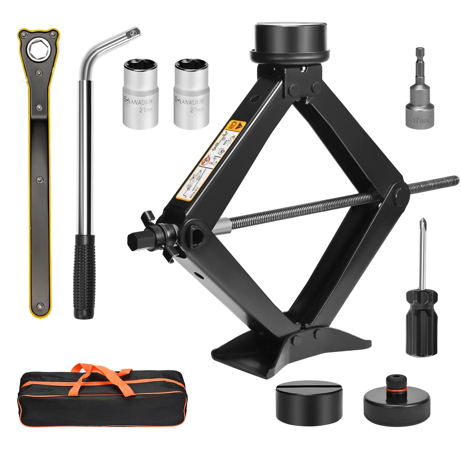 3T العالمي مقص عربة جاك أقصى ارتفاع يصل إلى 45 سنتيمتر المحمولة عربة جاك مجموعة لسيارة SUV MPV والمركبات الأخرى