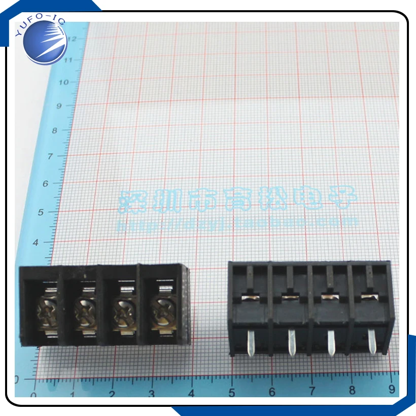 5PCS/LOT  4P HB-9500 fence / terminal spacing without cover 300V/25A 9.5MM