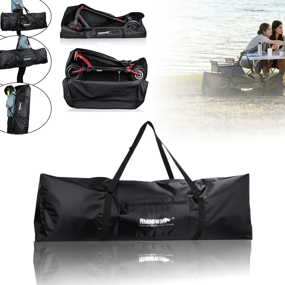 

Rhinowalk Electric Scooter Storage Bag Portable Folding Skateboard Carry Bag Outdoor Camping Boating Travel Gym Handbag