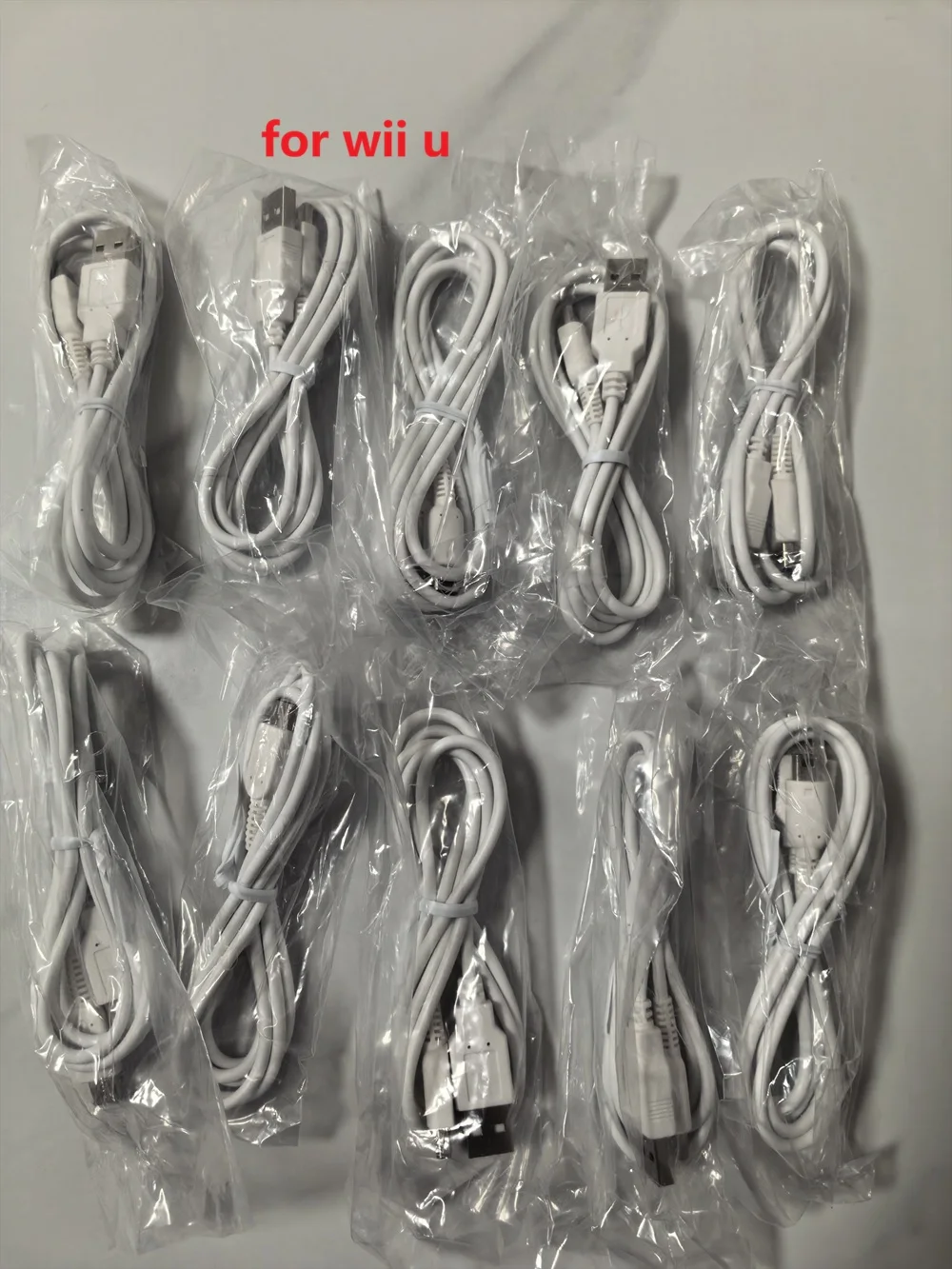 10 Pcs 1.2M USB Charger Power Supply Charging Cable Data Cord for Nintendo Wii U Gamepad for Wii U Controller Joypad