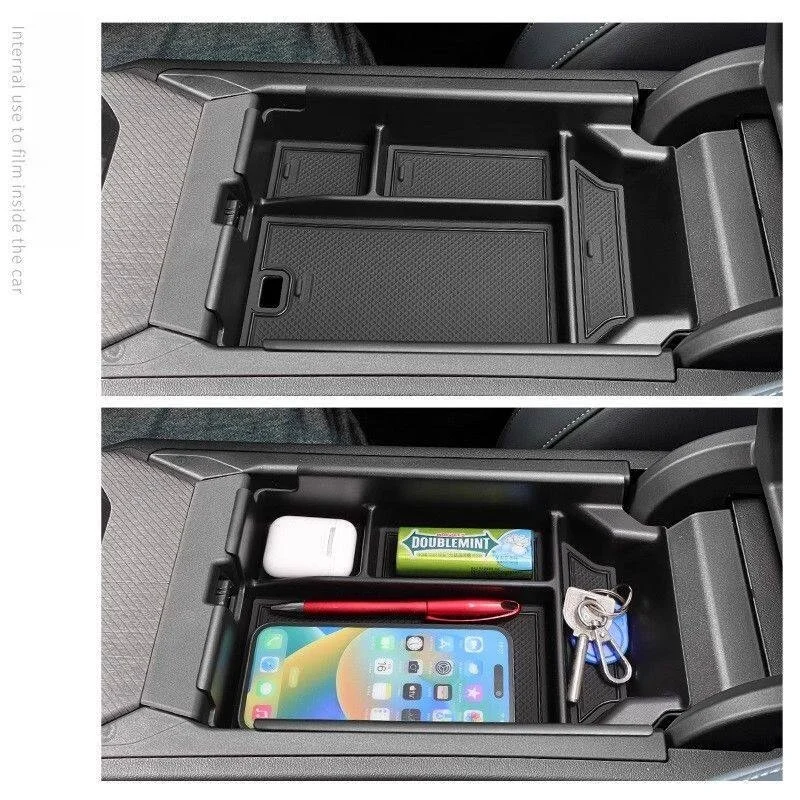 For BMW X3 G45 2025-2026 Central Console Armrest Storage Box Behind Screen Organizer Anti-Slip Mat Car Interior Accessories view 2