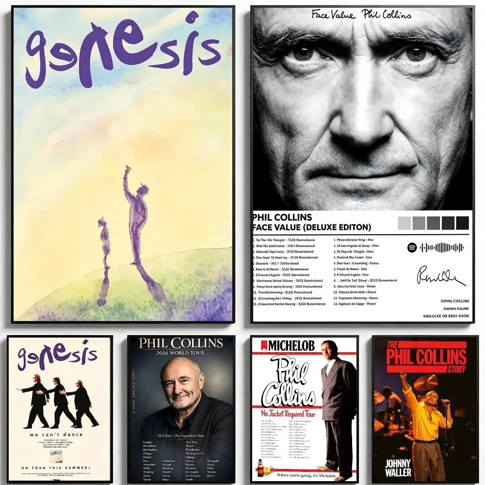 Person Phil Collins Poster Poster HD Printing Fresh Elegant Style Wall Art Home Decor For Living Room Bedroom Gift