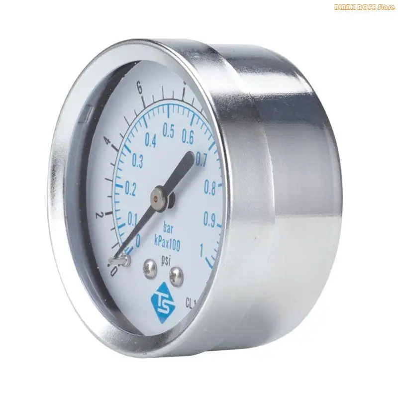 K1AE Reliable Dual Scale Mechanical Pressure Gauge for Gas & Water 0-15psi 0-1bar/kpa