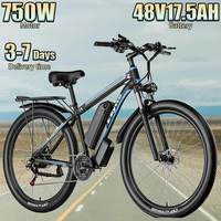 E-BYCCO E8 E-Bike 750W Motor 48V17.5AH Removable Battery Electric Bike 29-Inches Tires 21-Speed Commuting Electric Bicycle