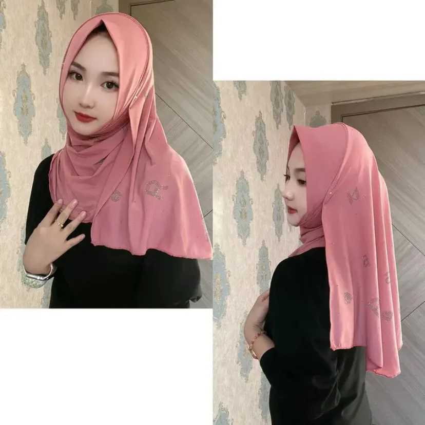 Diamonds Praktische Cover Wrap Hijab Femme Musulman