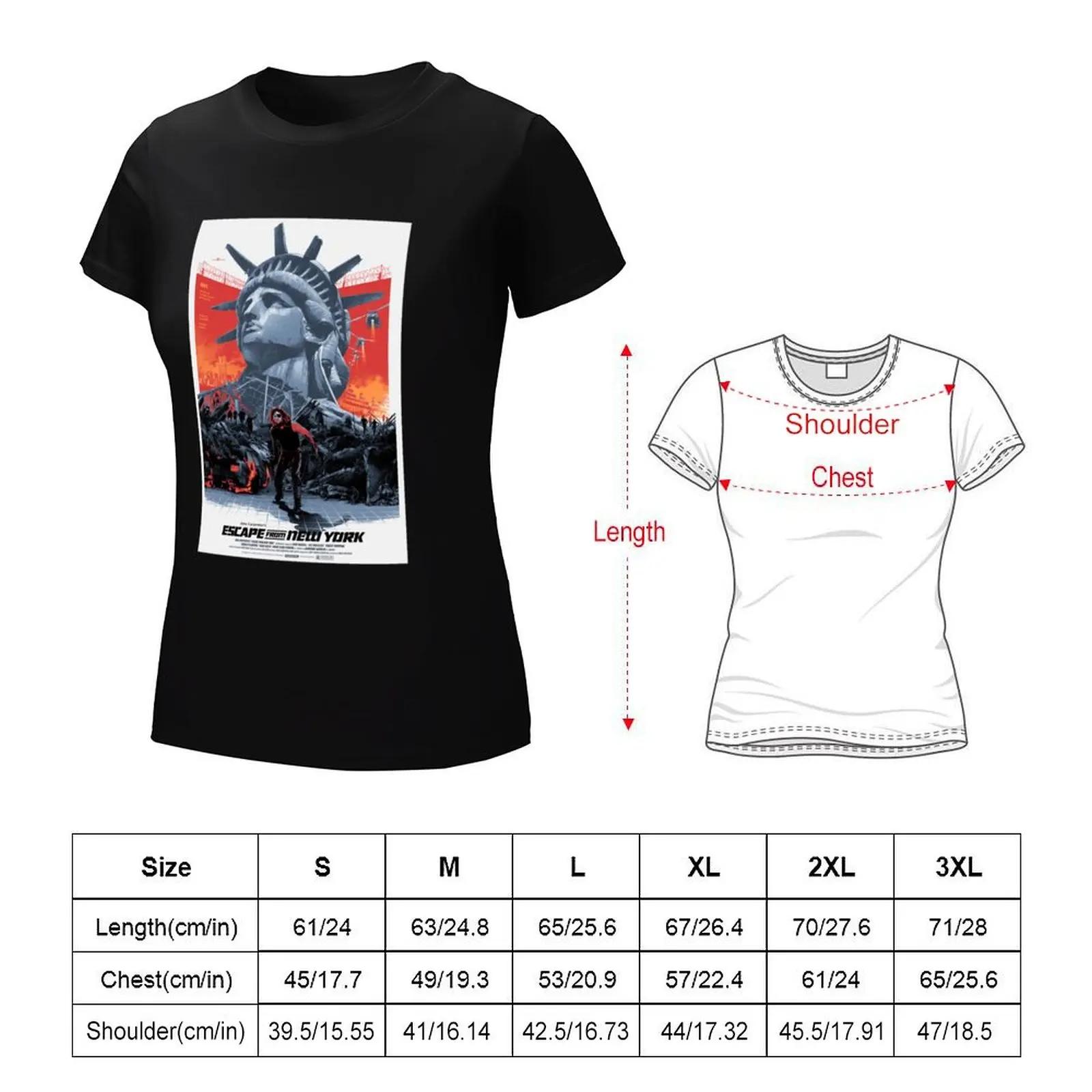 Escape New York Alternative T-shirt tops Short sleeve tee t shirts for Women loose fit