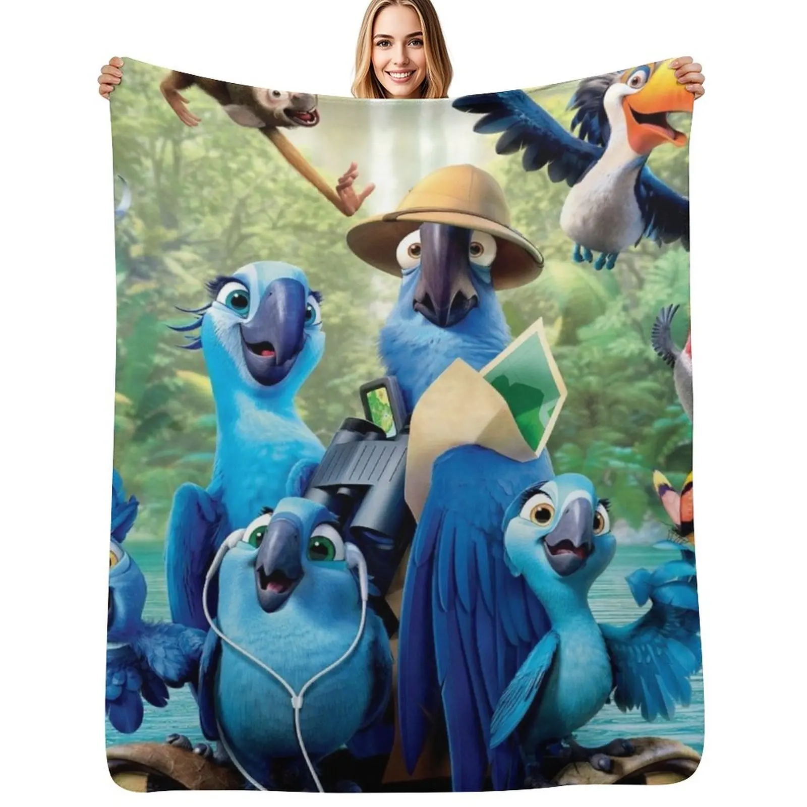 RIO Throw Blanket Modern Design Soft Blanket for Home Decor