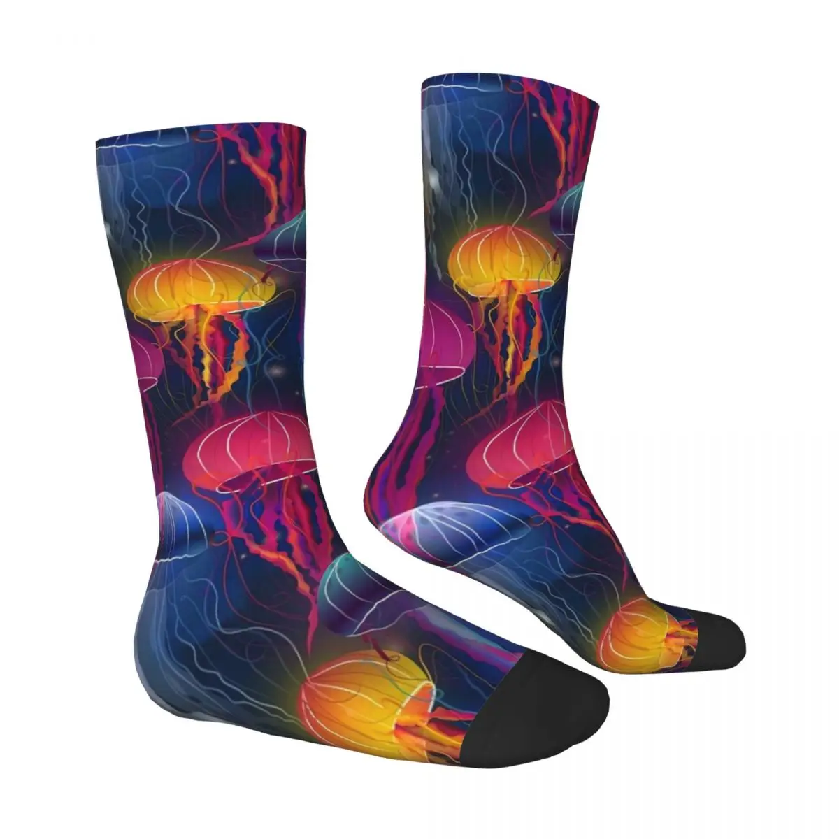 Rainbow Jellies Socks Colorful Print Trendy Stockings Ladies Soft Running Socks Winter Design Anti Skid Socks