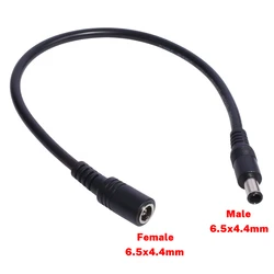 18AWG DC Power Plug 6.5x4.4mm Male to 6.5x4.4mm Female Charging Cord for Laptop DC6044 Extend Line 30cm