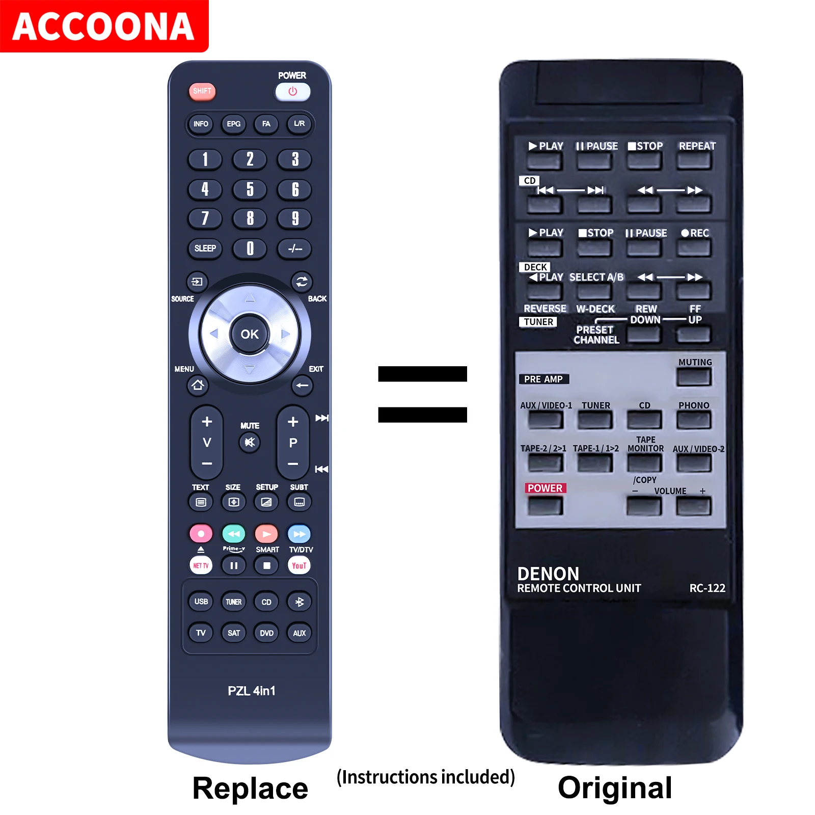 

Remote control 3999029005, RC-122 for Denon PRA1500