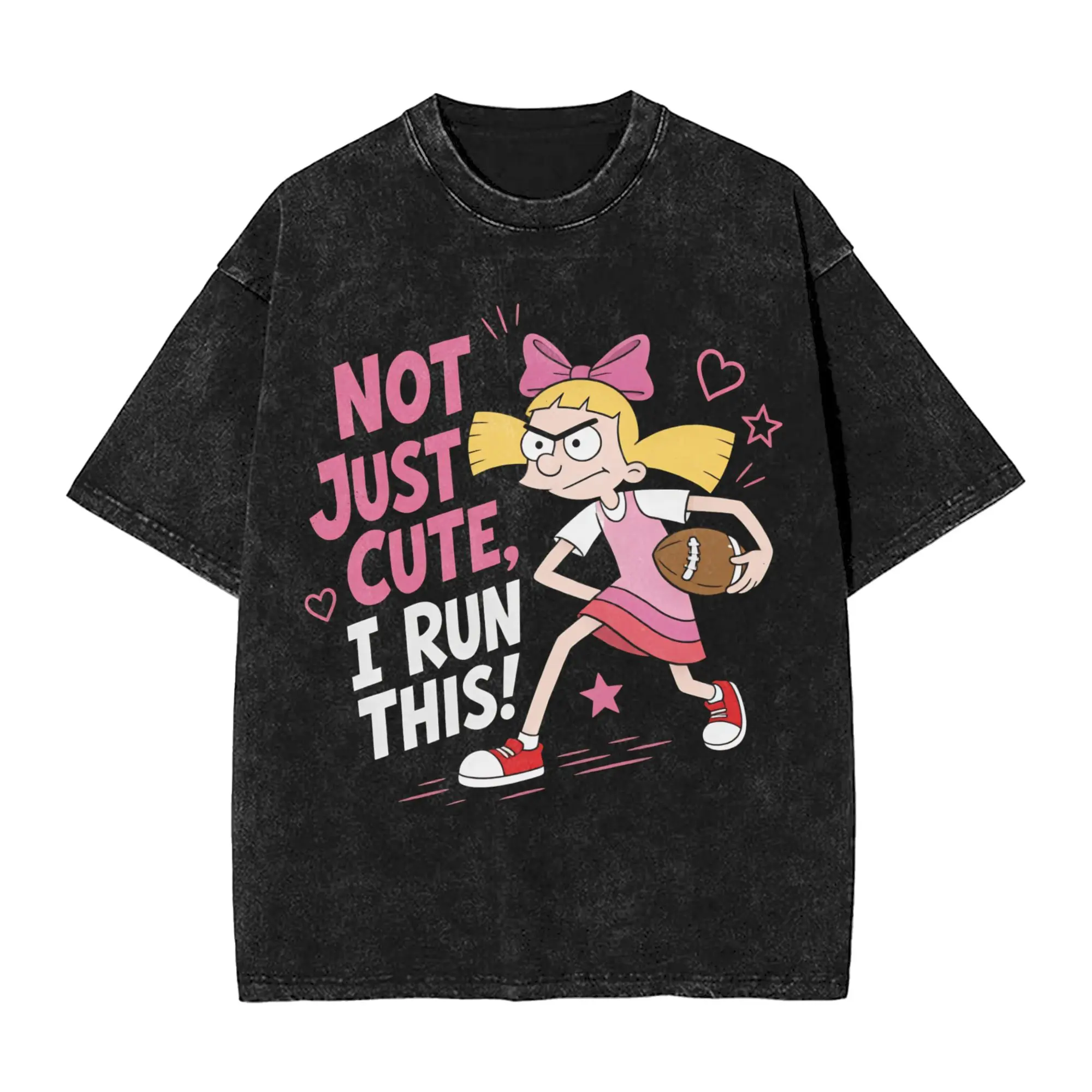Man T Shirt Hey Arnold Cartoon Washed T Shirts Leisure  Summer Tees Y2K Classic Print Cotton Clothing Gift Idea