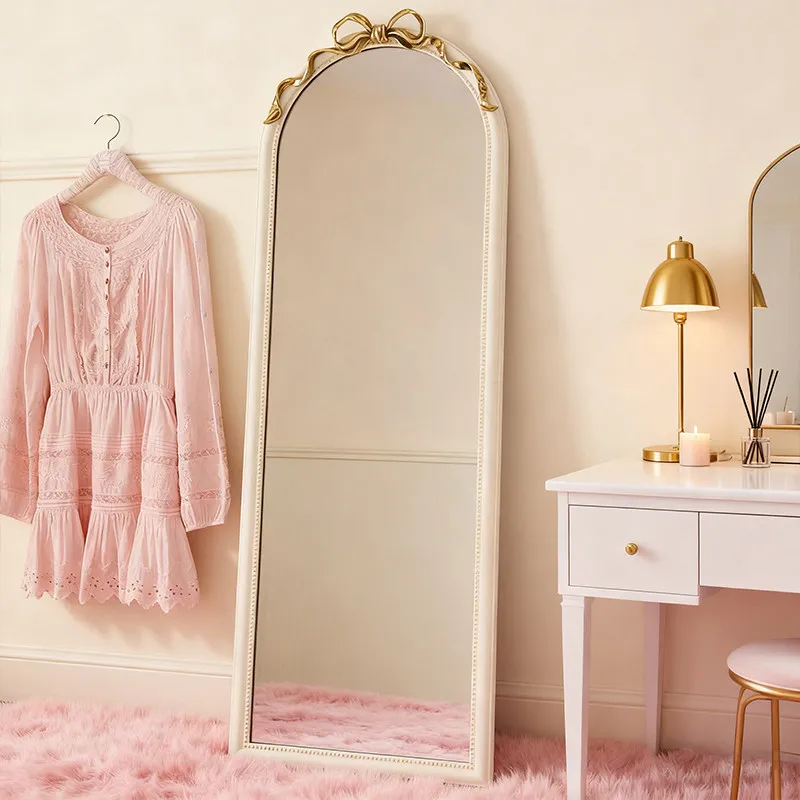 Standing Girls Mirror Accessories Nordic Long Bedroom Aesthetic Mirror Korean Style Full Body Espelhos Living Room Decorations