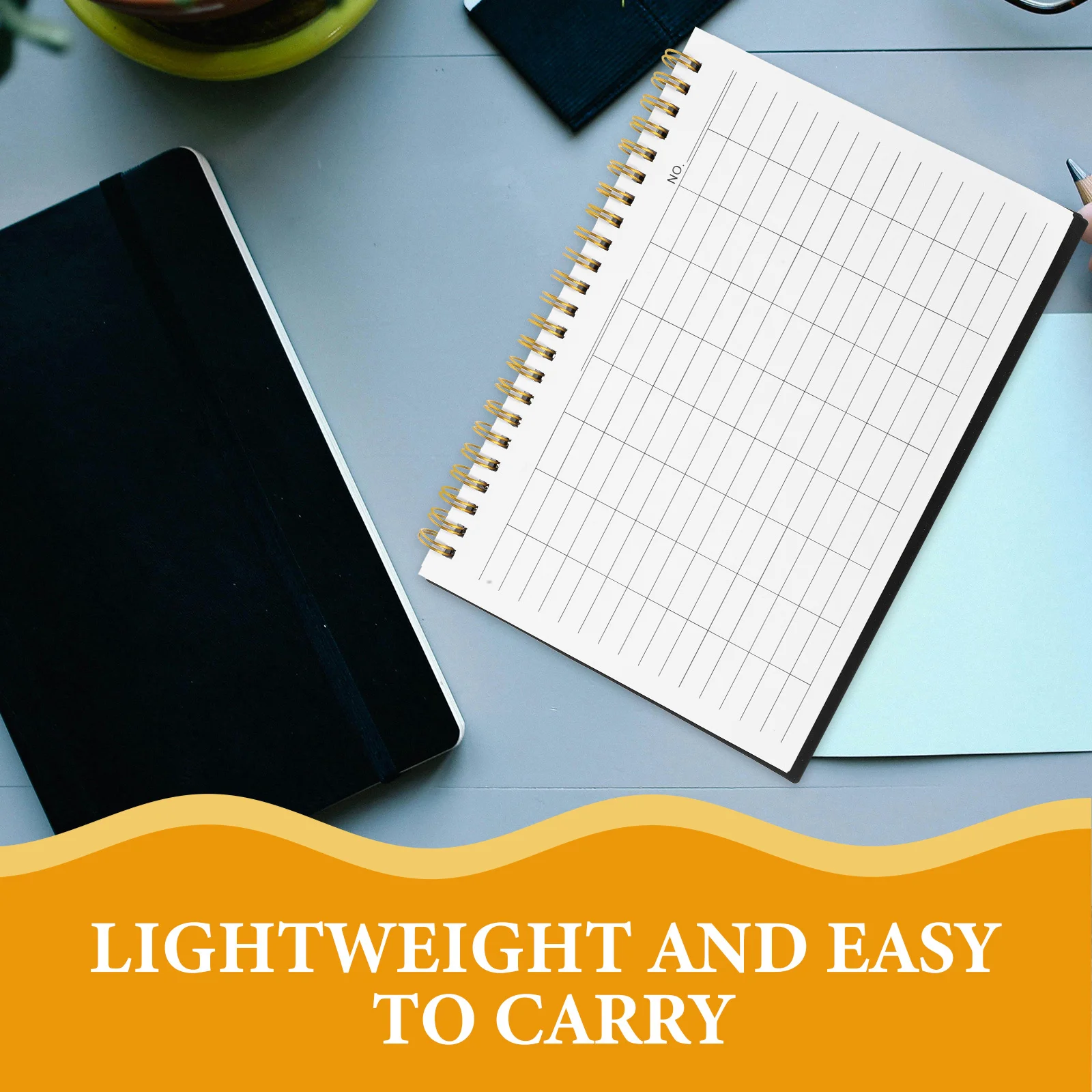 PP Cover Inventory Log Book Blank Lined Pages for Business Inventory Tracking Stock Warehouse School Home