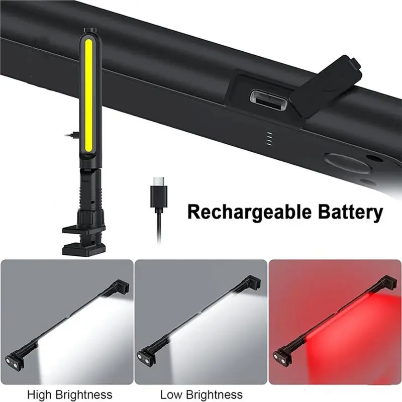 ABMI-قابلة لإعادة الشحن 1500LM LED ضوء العمل للميكانيكي 4400Mah شريط الضوء المغناطيسي مع السنانير والإضاءة الداخلية، #6