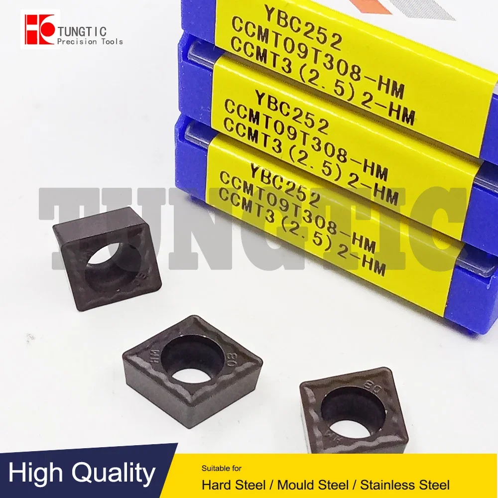 

CCMT09T308-HM YBC252 YBG202 YBD152 Cutter CNC Tools Insert Lathe Machining Tools Cutting Metal Turning Tools CCMT 09T308