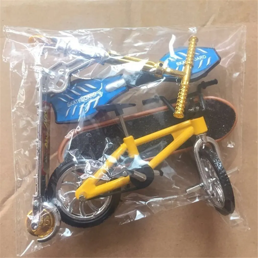 Finger Scooter due ruote Mini Bike Finger Skateboard Fingerboard giocattoli educativi per bambini giocattolo divertente per ragazzi