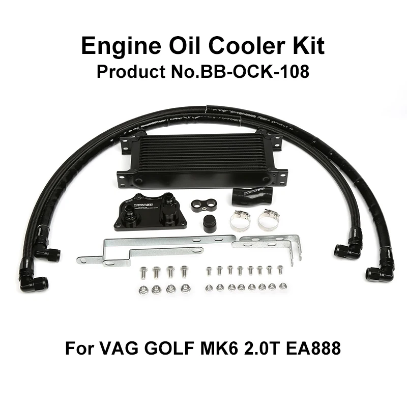 

Engine Oil Cooler Cooling Kit Oil Filter Sandwich Model Adapter Radiator Kit For VAG GOLF MK6 2.0T EA888 GEN2 BB-OCK-108