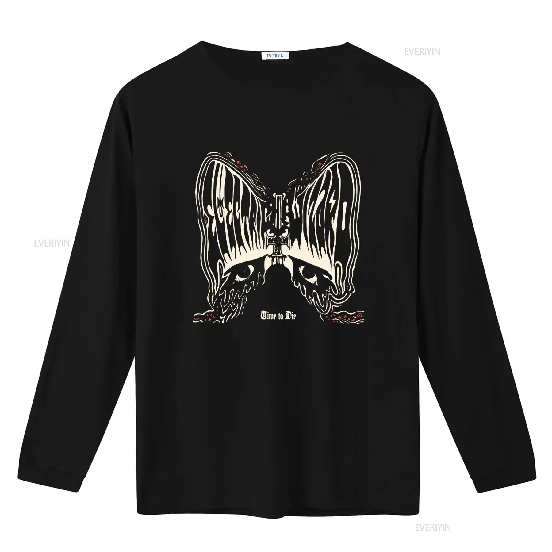 Electric Wizard Time to Die T Shirt Unique Skull Design with Eye Details for Rock Fans vintage Washed homme Comfortable graphic