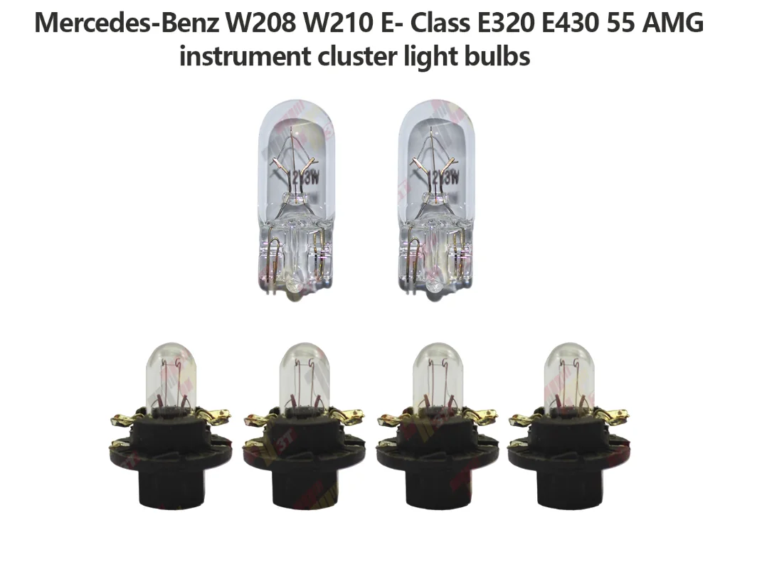 6 Stück/Set Lampen, Leuchtmittel für Mercedes-Benz W208 W210 E-Klasse E320 E430 55 AMG Instrumententafel – Detail 6