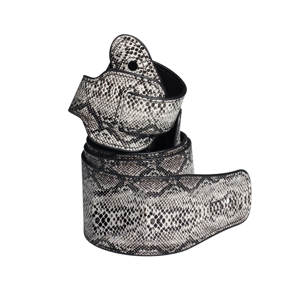

Adjustable Pu Strap Snakeskin Texture Bass Strap For Electric Guitar Durable Wide Size Range Kids Adults Friendly