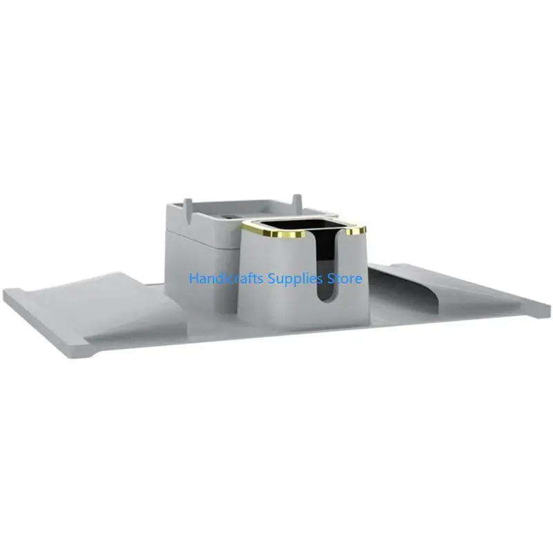 R1WA Sofa Armrest Cup Holder Rack With Deeply Grooves And Side Pockets For Beverages
