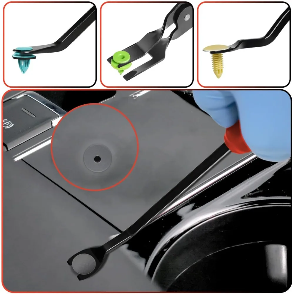 2pcs Car Door Nail Puller 6-inch Headlight Pliers Rubber Buckle Driver Disassembly Fastener Screwdriver Set Clip Pliers Tool