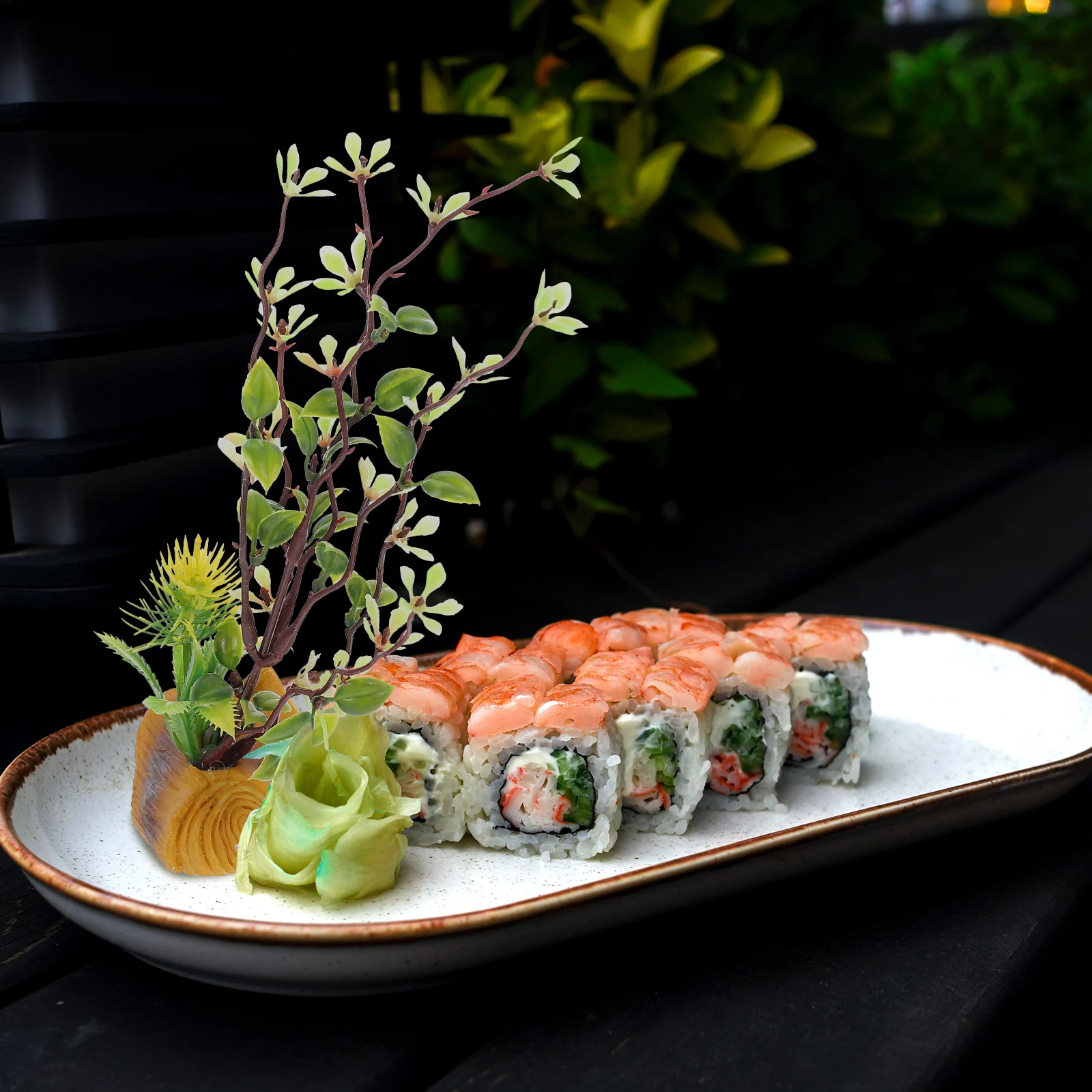 

Sushi Plate Artificial Flower Ornament Floral Accessories Realistic Flowers Decorations
