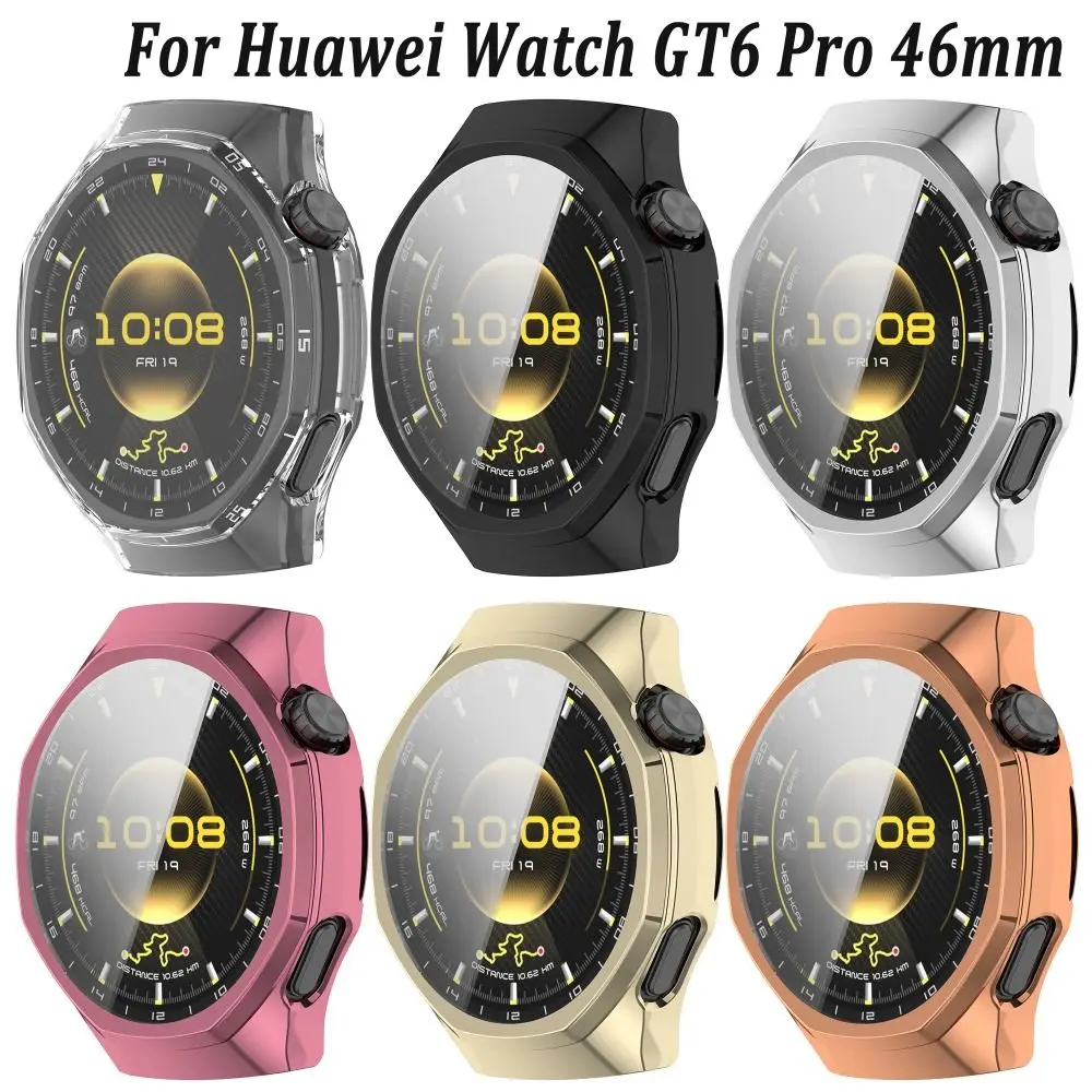Full Cover Protective Case Anti-scratch TPU Screen Protector Bumper Shockproof Bumper Shell for Huawei Watch GT 6 Pro 46mm