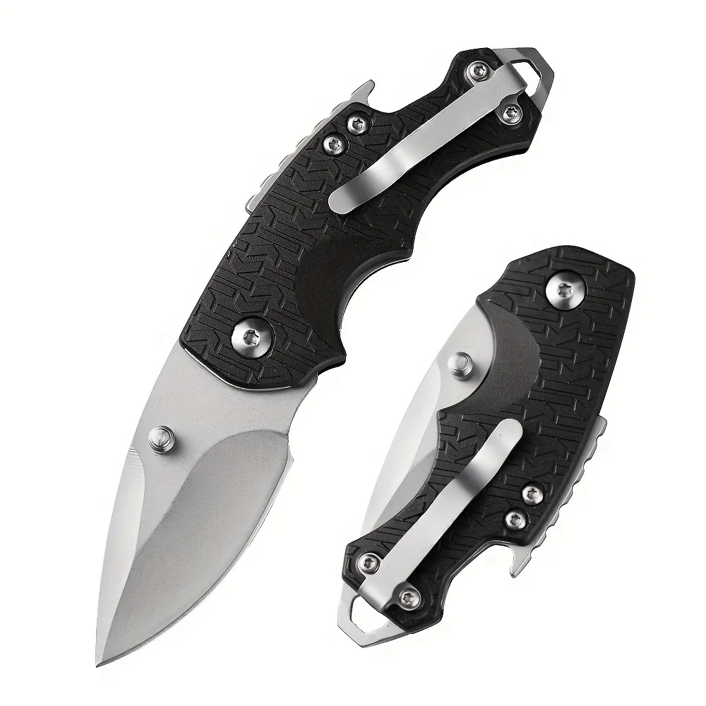 EDC folding knife, small portable fruit knife, used for fishing, camping and field survival