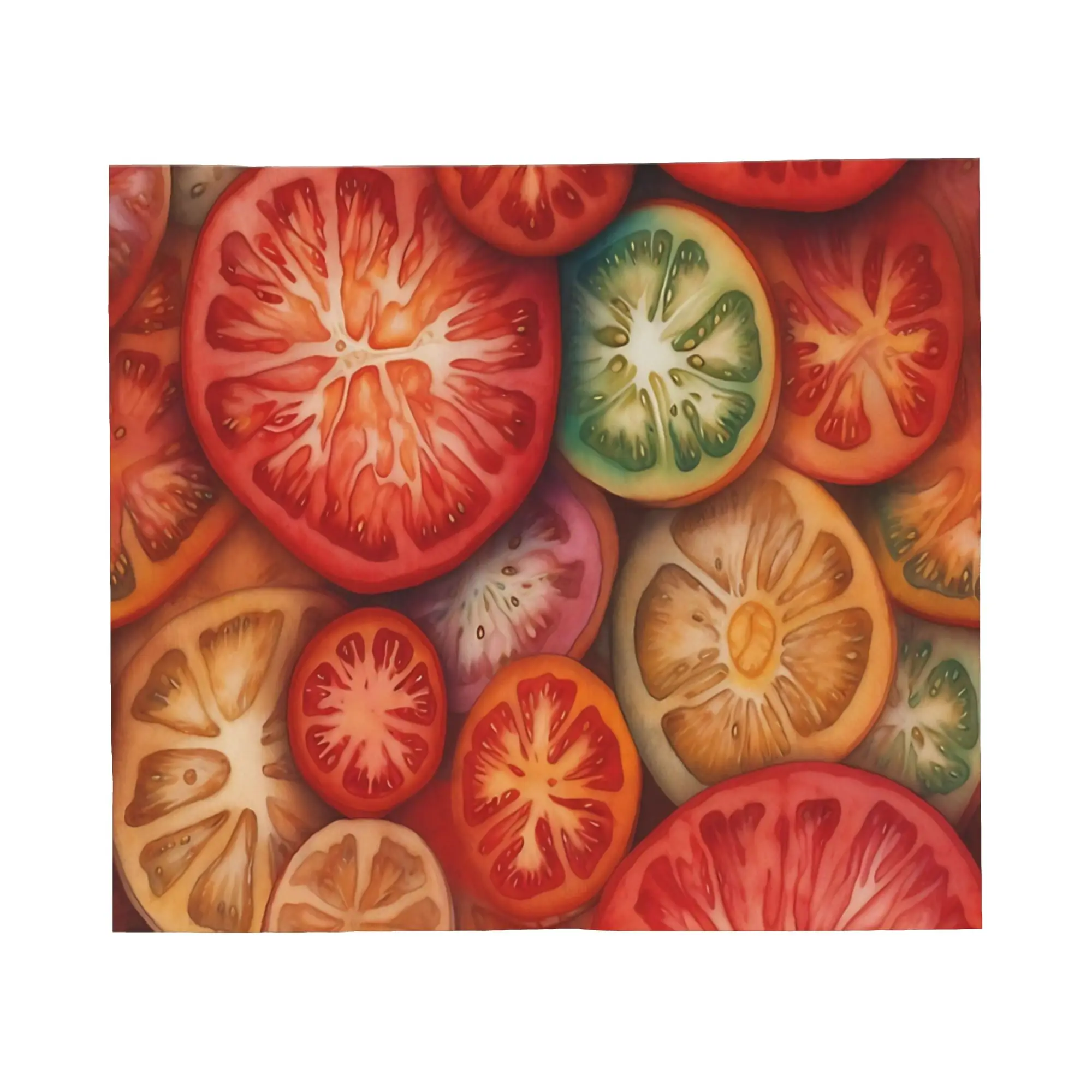 Tomato Blanket Cover Flannel Farming Vegetable Super Warm Throw Blankets for Home Couch Bed Rug