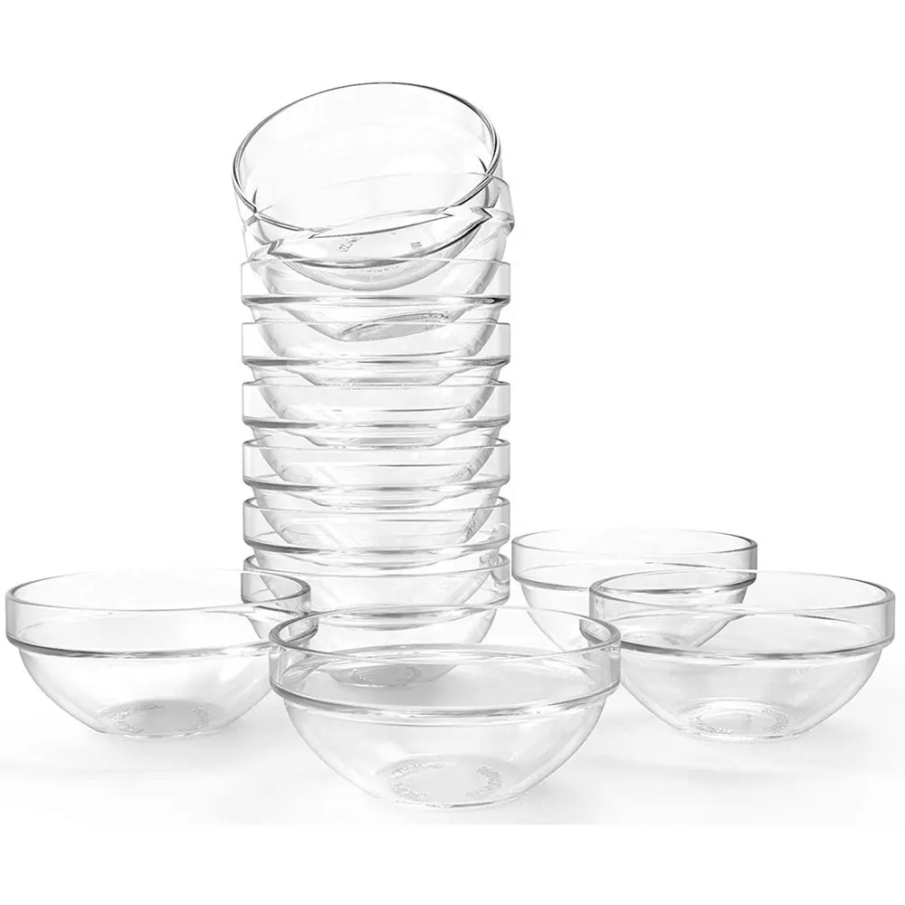 Charcuterie Rice Glass Mini Dessert Kitchen Candy Dishes Salad Cups Prep Bowls Serving Bowls