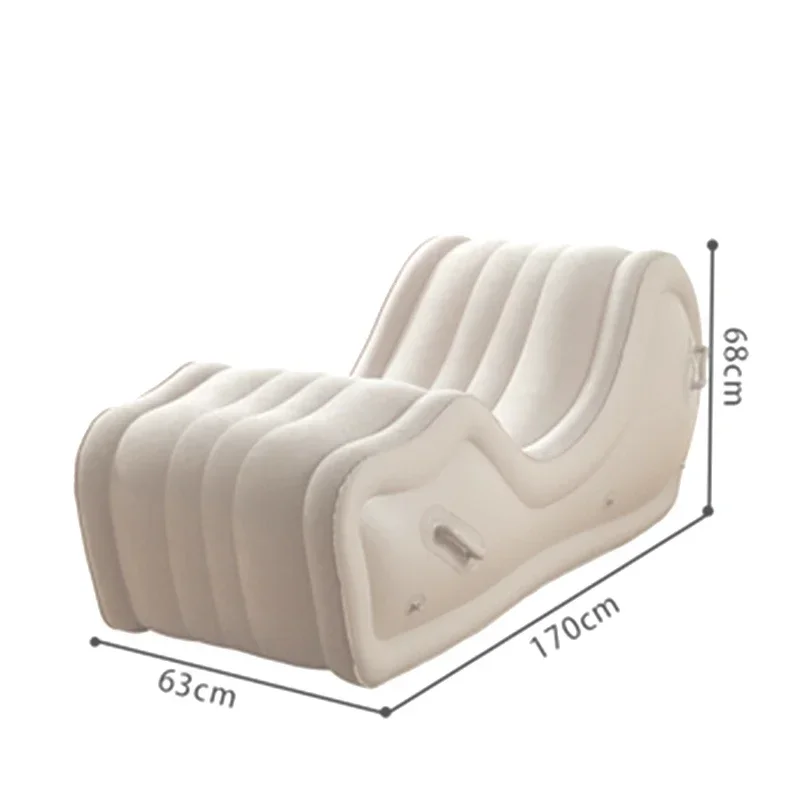 Sofá cama grande inflable moderno portátil, sofá reclinable plegable perezoso, tienda de cama al aire libre, asiento de camping, cama de aire, muebles de exterior